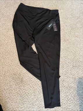 bebe Sport Black High-Rise Active Leggings with pockets, NWT 2X